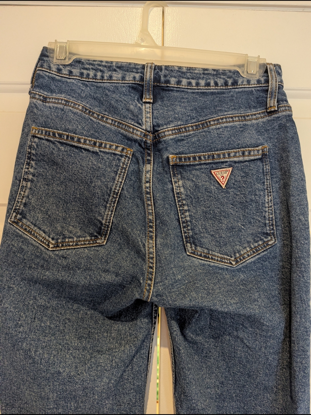 Vintage Guess Womens Straight Leg High Waist Mom Jeans Stonewash Blue 90s 26 - Picture 8 of 15